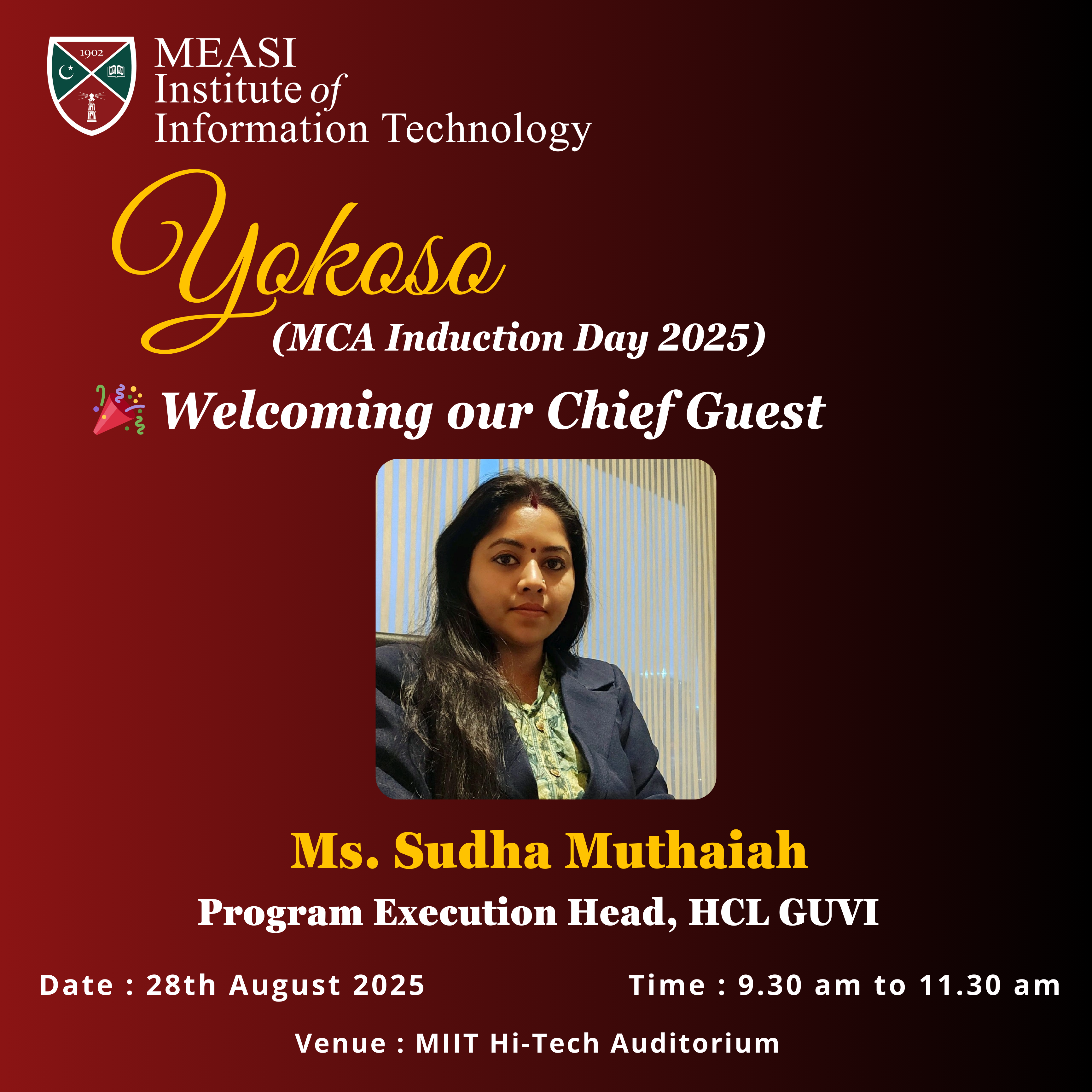 YOKOSO 2025 – MCA Induction Day