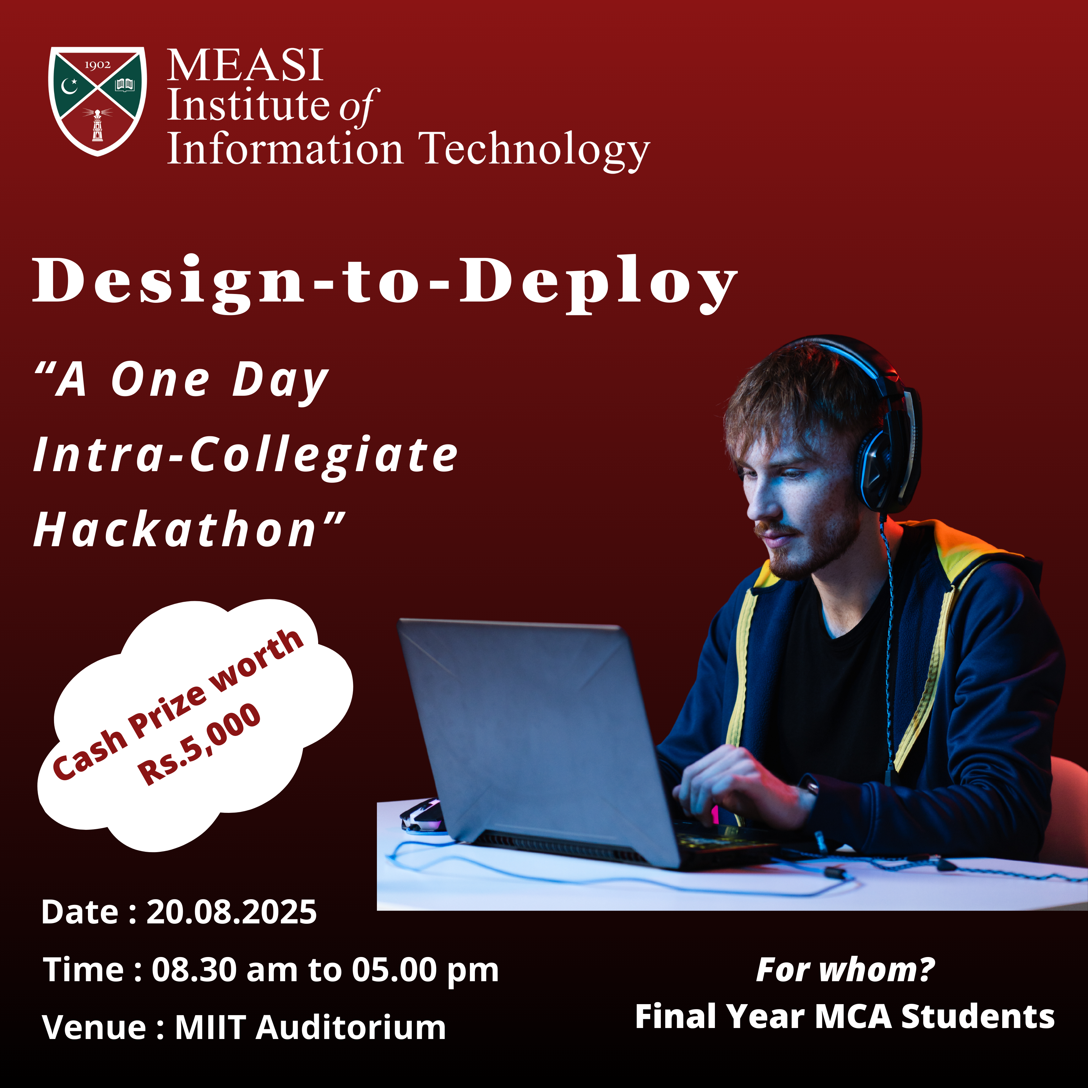 Design-to -Deploy (Intra-college Hackathon 2025)