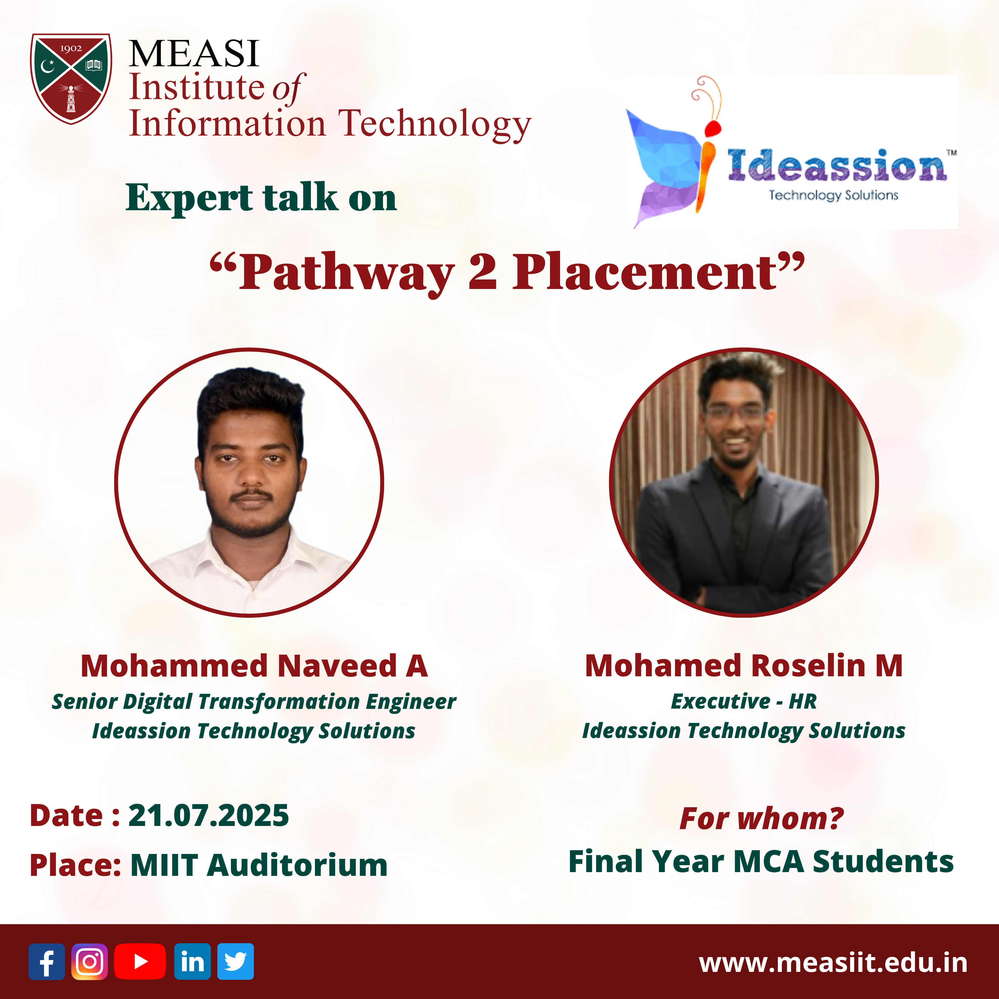 Expert Talk on Pathway to placement